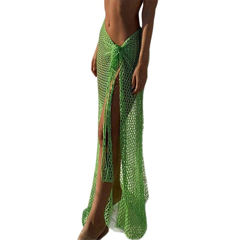 Women's Mesh Hollow Knitted Cover-Up Skirt | Long & Short, 6 Colors