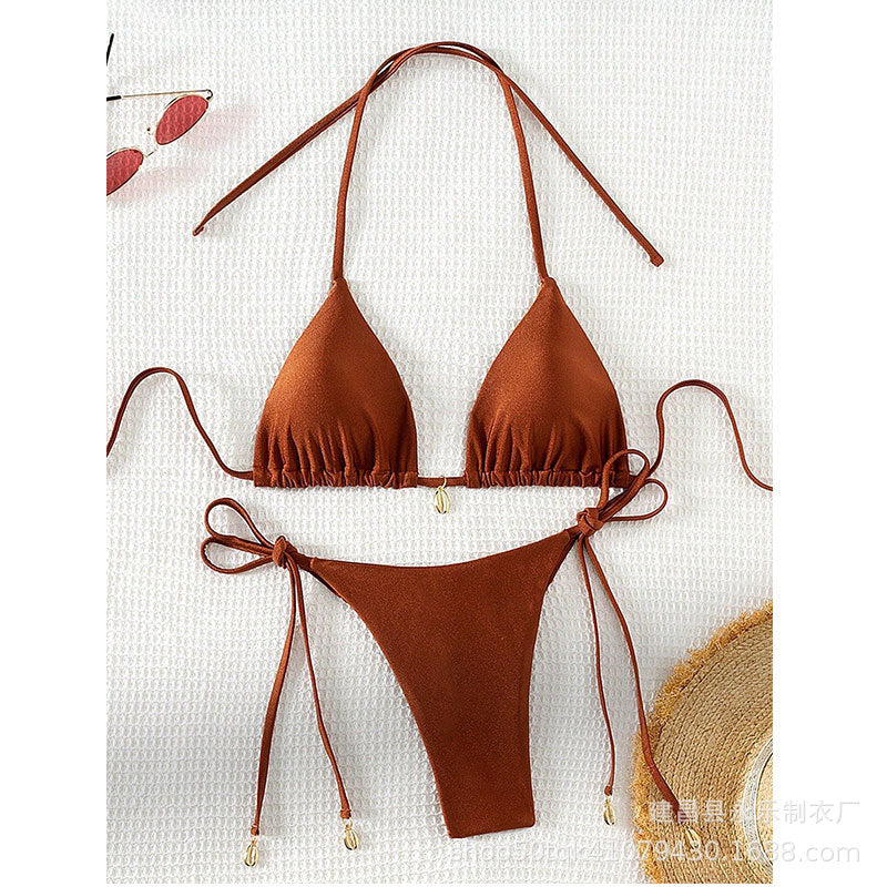 Women's Lace-Up Two-Piece Bikini | 10 Colors, Sizes S–XL