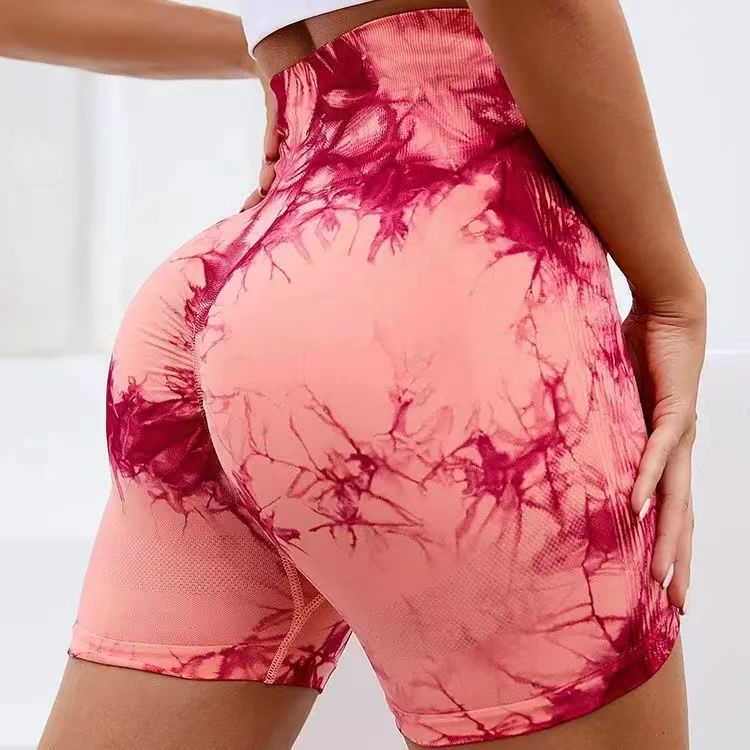 Women's High Waist Tie-Dye Yoga Shorts | Fitness & Activewear