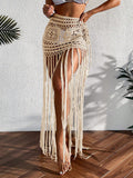 Women's Hollow Tassel Beach Cover-Up Skirt | 11 Colors, Sizes XS–L