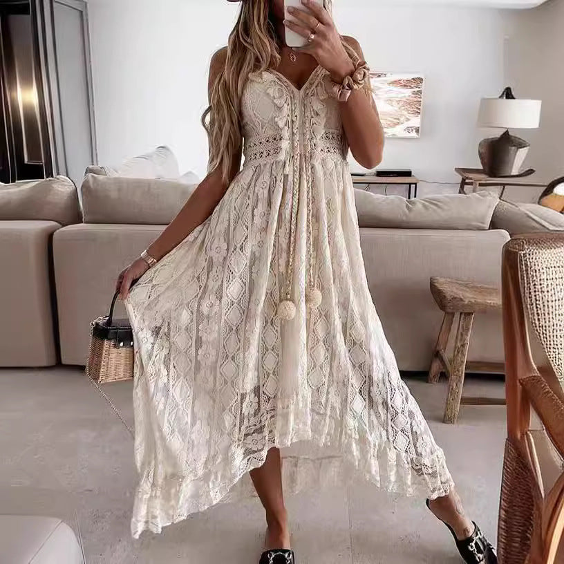 Women's Elegant Lace Sling Cami Dress