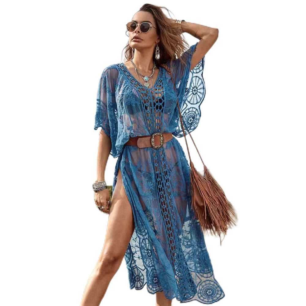 Women's Split Hem Beach Cover-Up Shirt | Sun Protection Swimwear