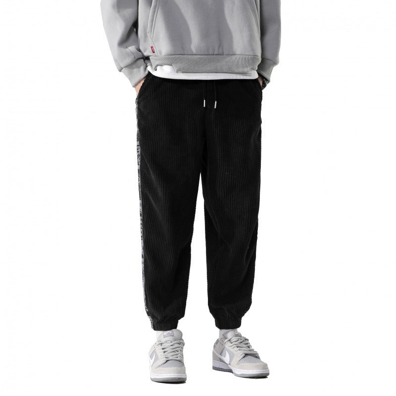 Men's Japanese Corduroy Stitching Casual Pants
