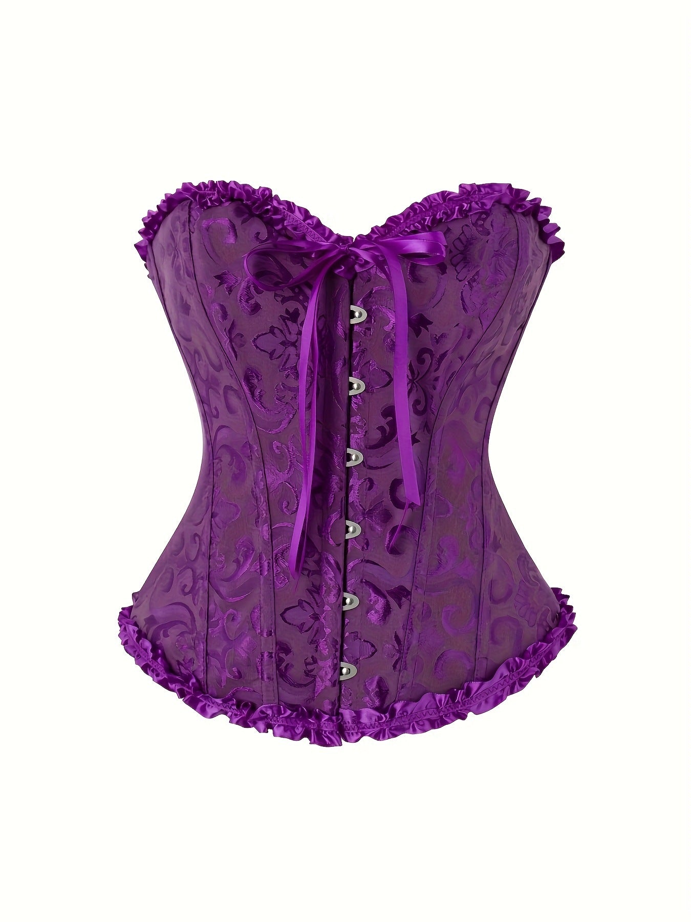 Women's Lace Fishbone Corset Top | Shaping & Gathering | 18 Colors, XS–6XL