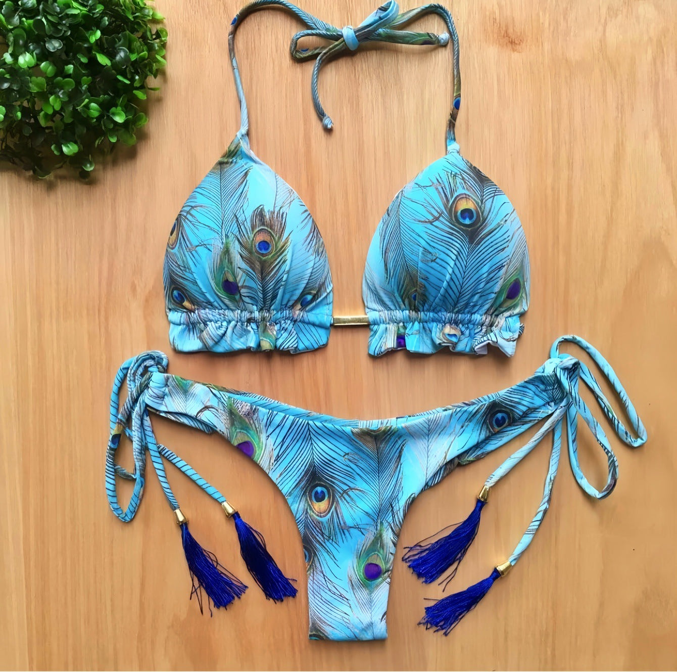 Women's Split Printed Bikini Swimsuit | 5 Colors, Sizes S–XL