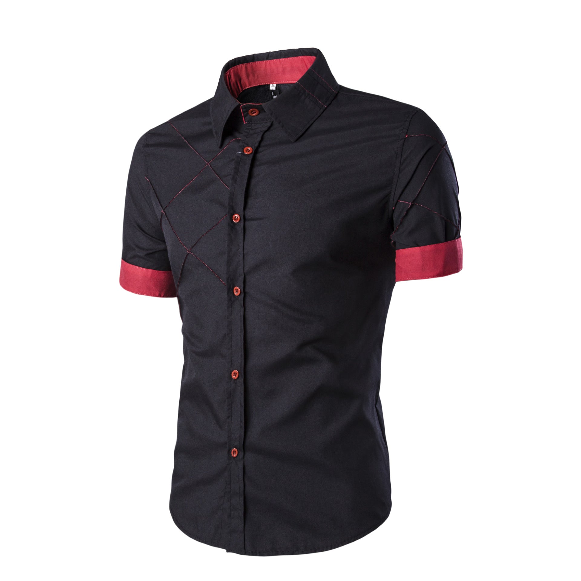 Men's Long Sleeve Mesh Line Design Casual Shirt