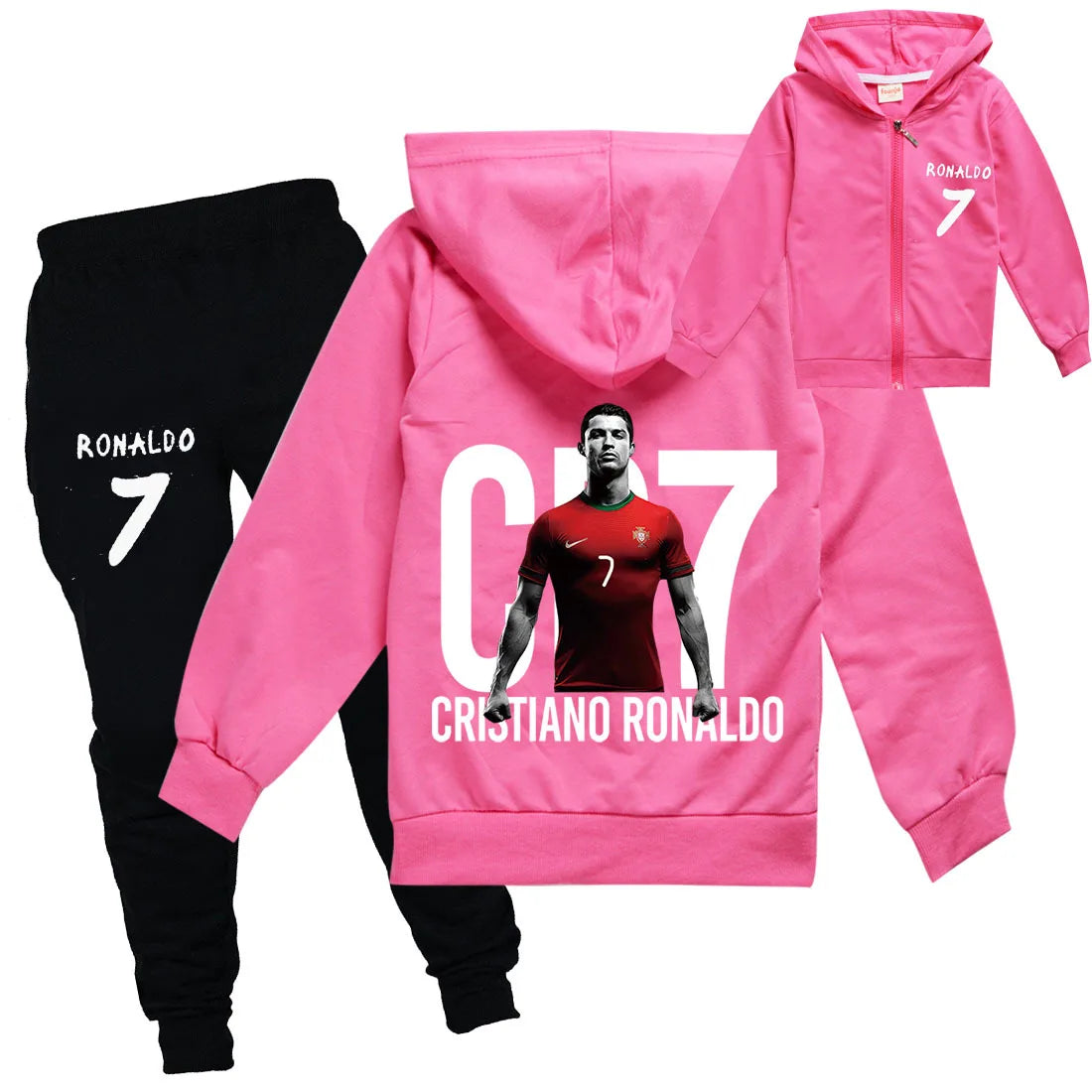 CR7 Kids Sportswear Set | Premium Cotton-Poly Hoodie & Jogger