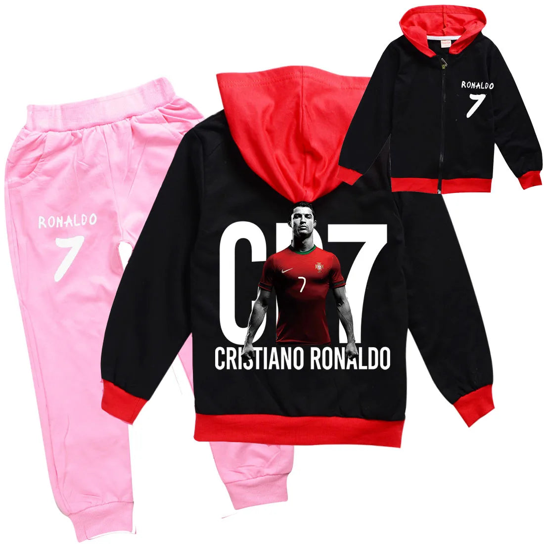 CR7 Kids Sportswear Set | Premium Cotton-Poly Hoodie & Jogger