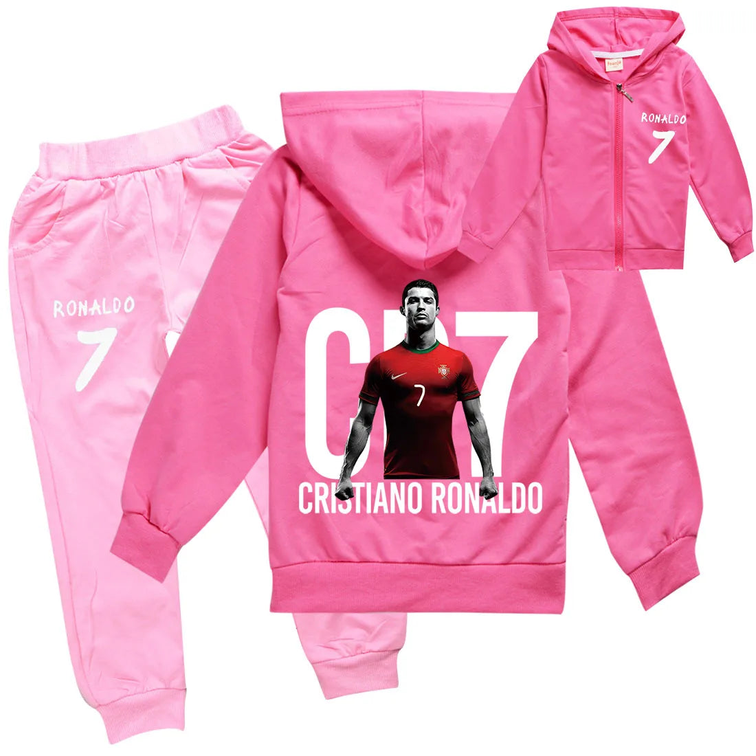 CR7 Kids Sportswear Set | Premium Cotton-Poly Hoodie & Jogger