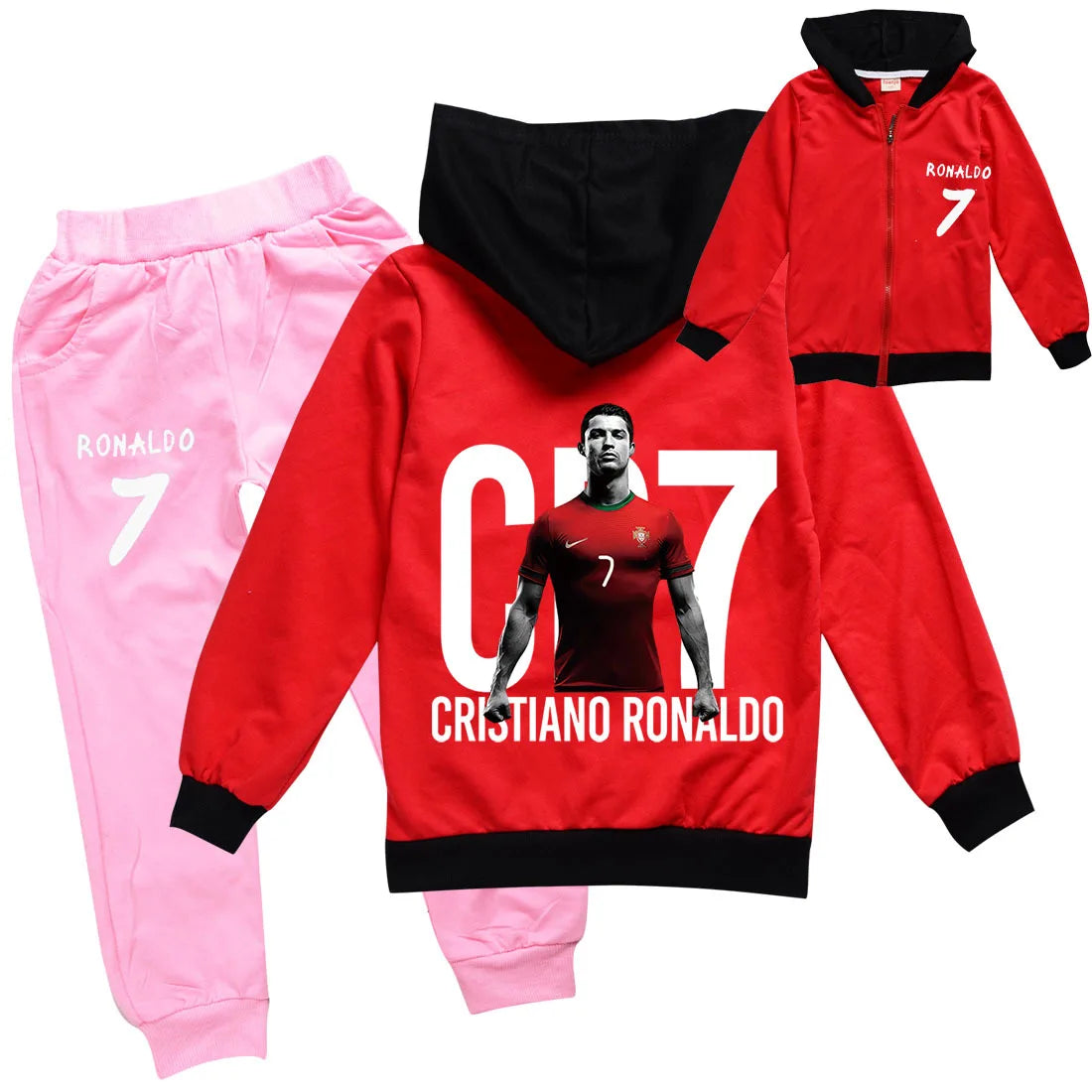 CR7 Kids Sportswear Set | Premium Cotton-Poly Hoodie & Jogger