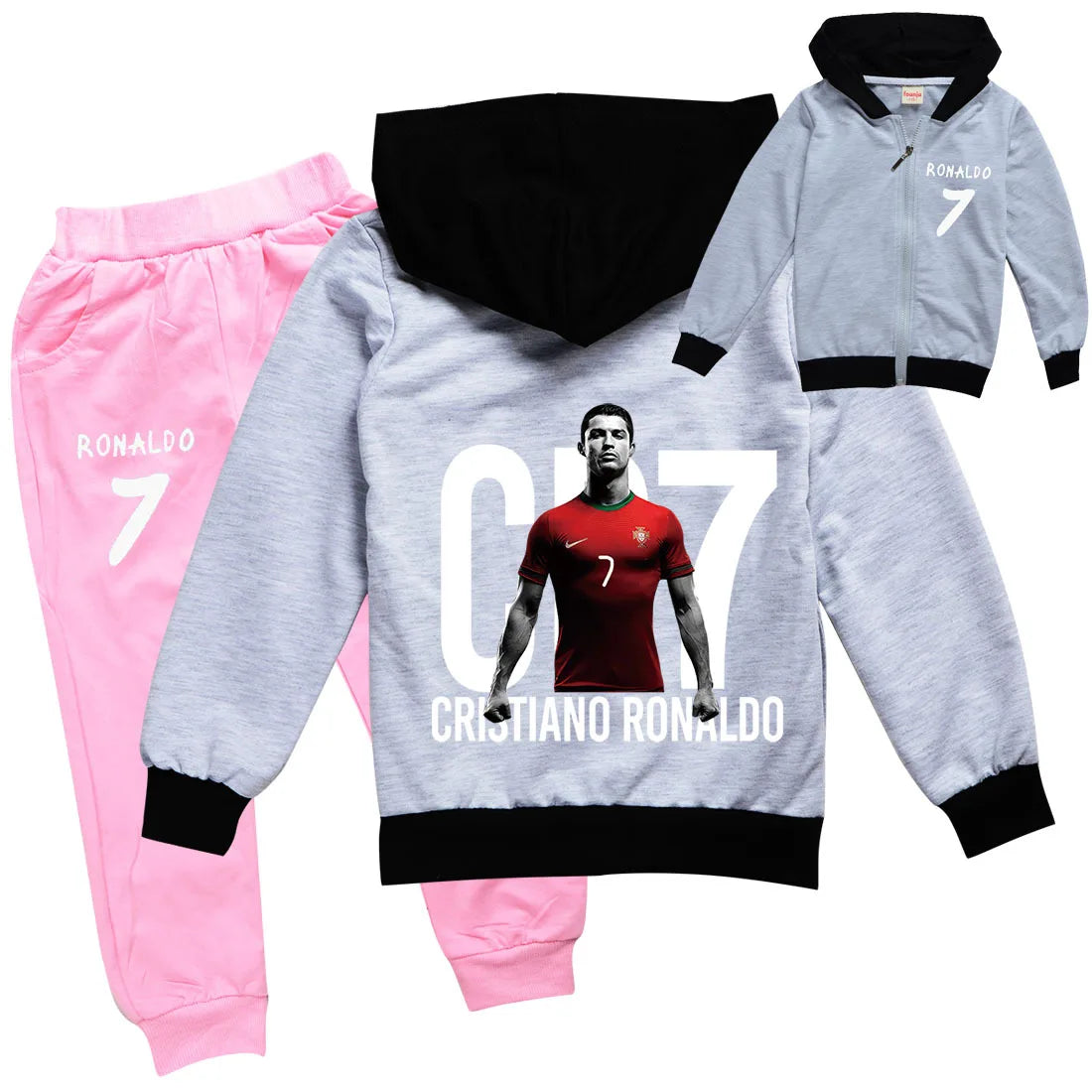 CR7 Kids Sportswear Set | Premium Cotton-Poly Hoodie & Jogger