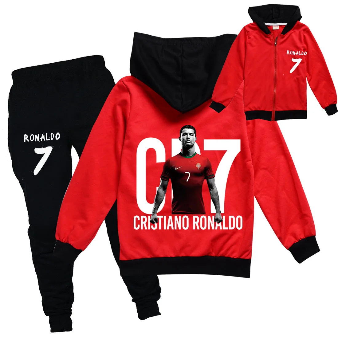 CR7 Kids Sportswear Set | Premium Cotton-Poly Hoodie & Jogger