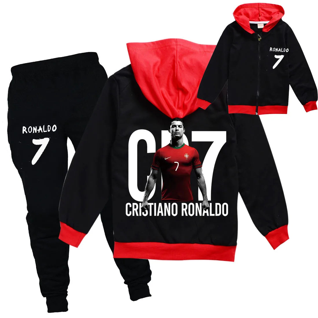 CR7 Kids Sportswear Set | Premium Cotton-Poly Hoodie & Jogger