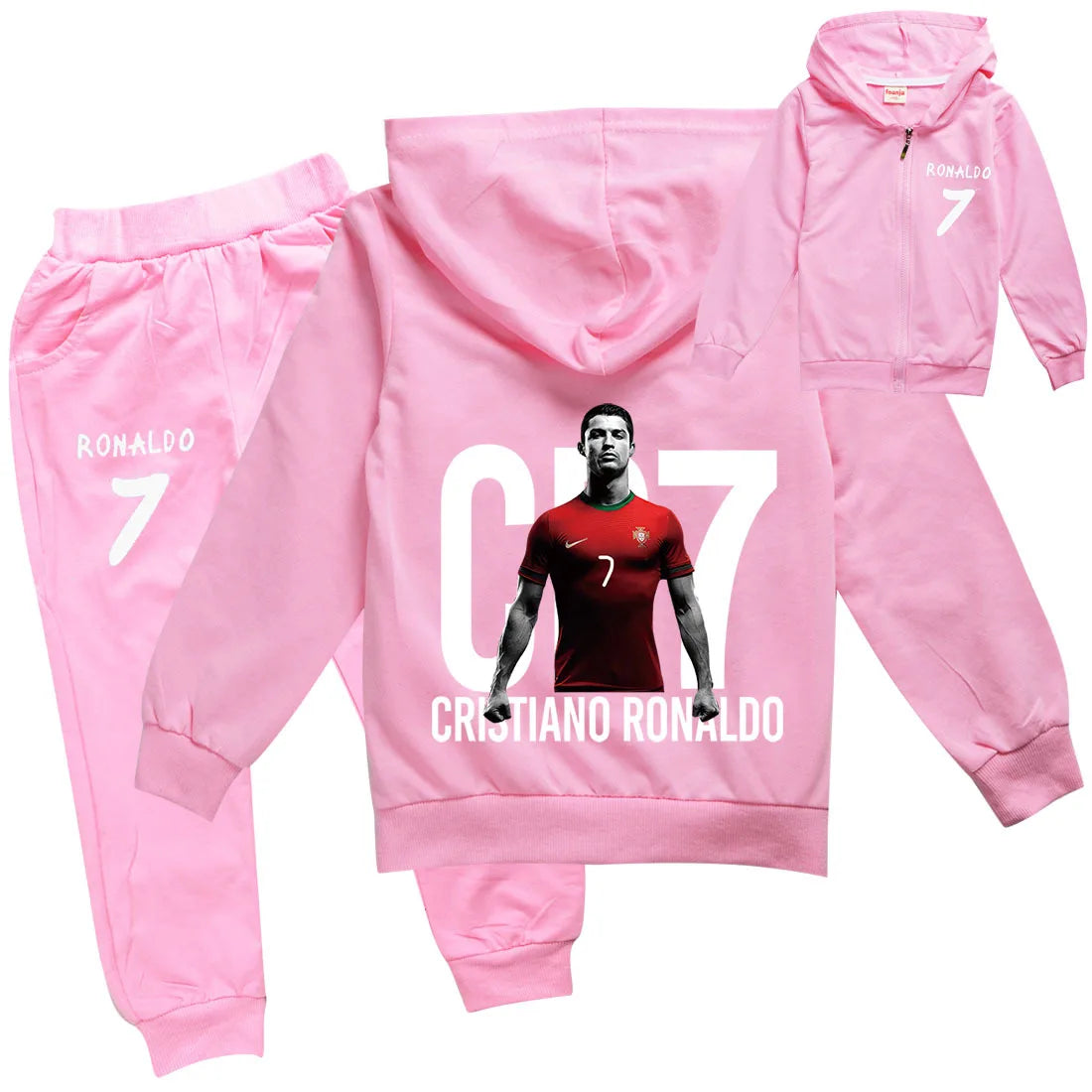 CR7 Kids Sportswear Set | Premium Cotton-Poly Hoodie & Jogger