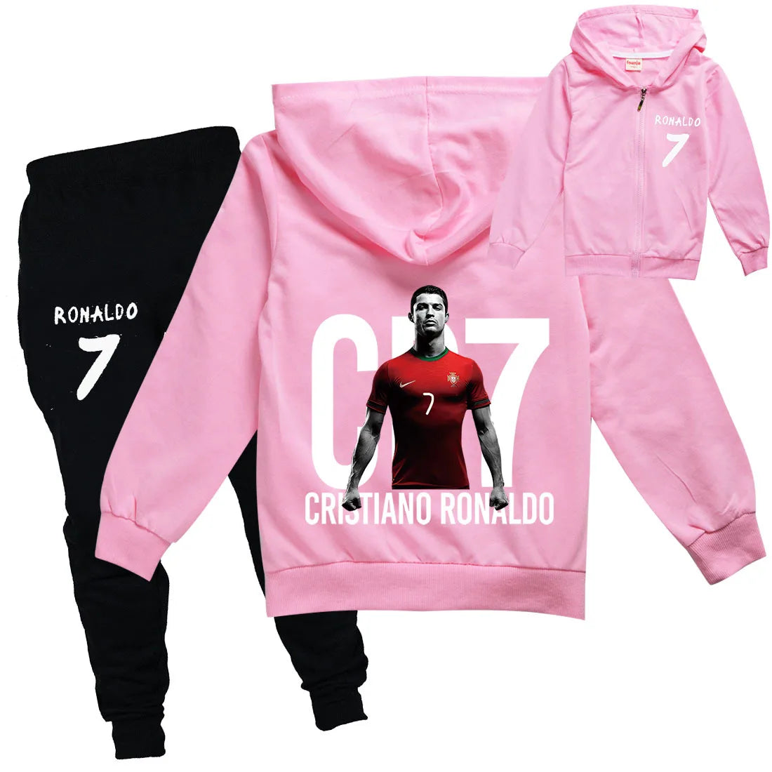 CR7 Kids Sportswear Set | Premium Cotton-Poly Hoodie & Jogger