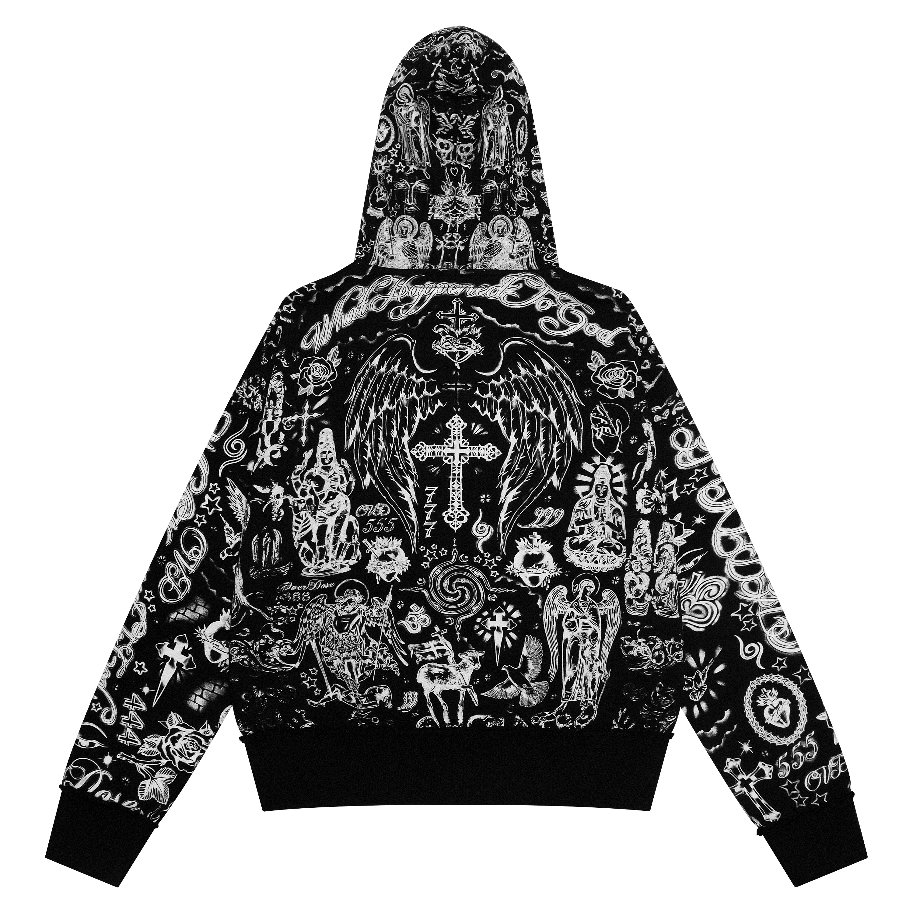 TATTOO Zip Up Hoodie - Midnight
