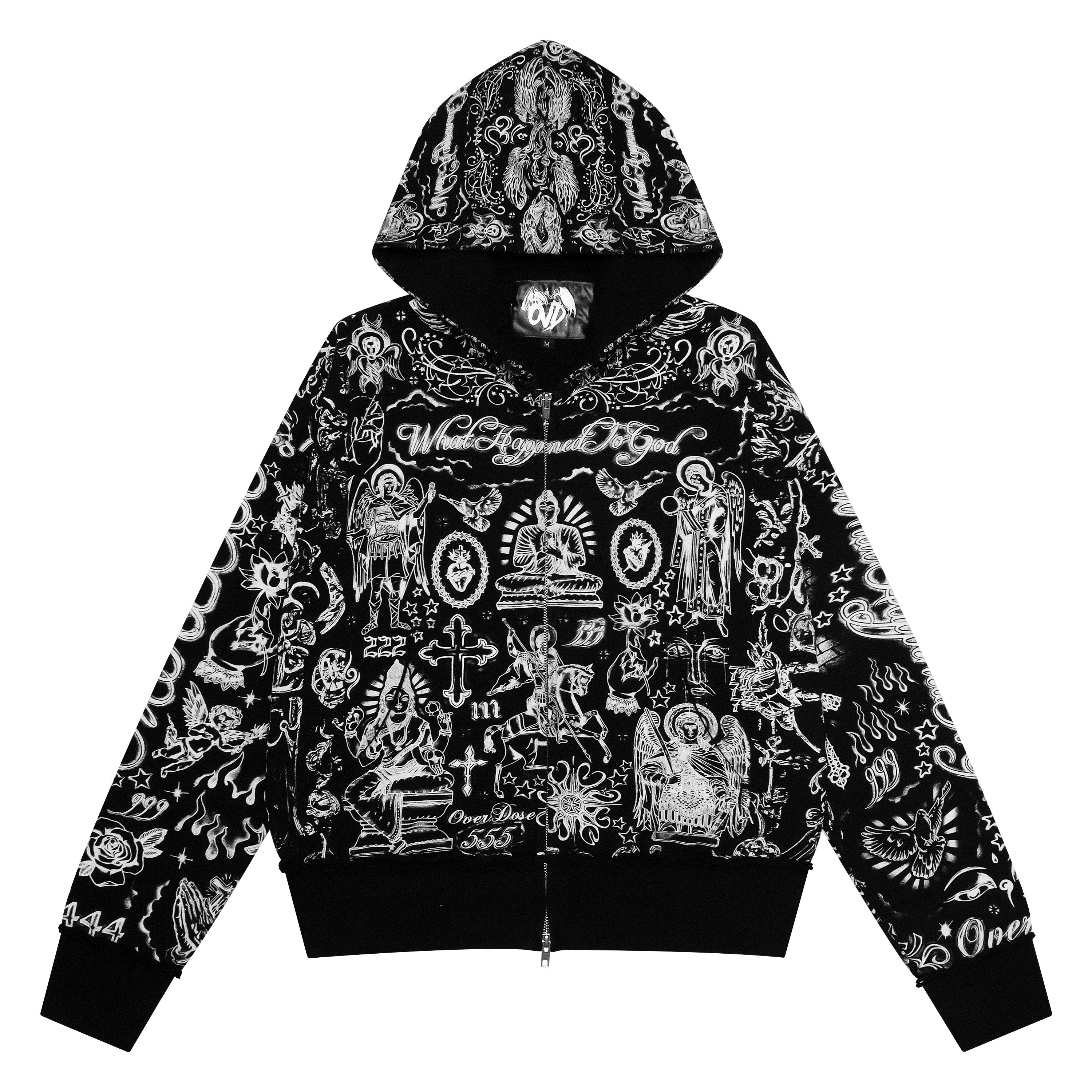 TATTOO Zip Up Hoodie - Midnight