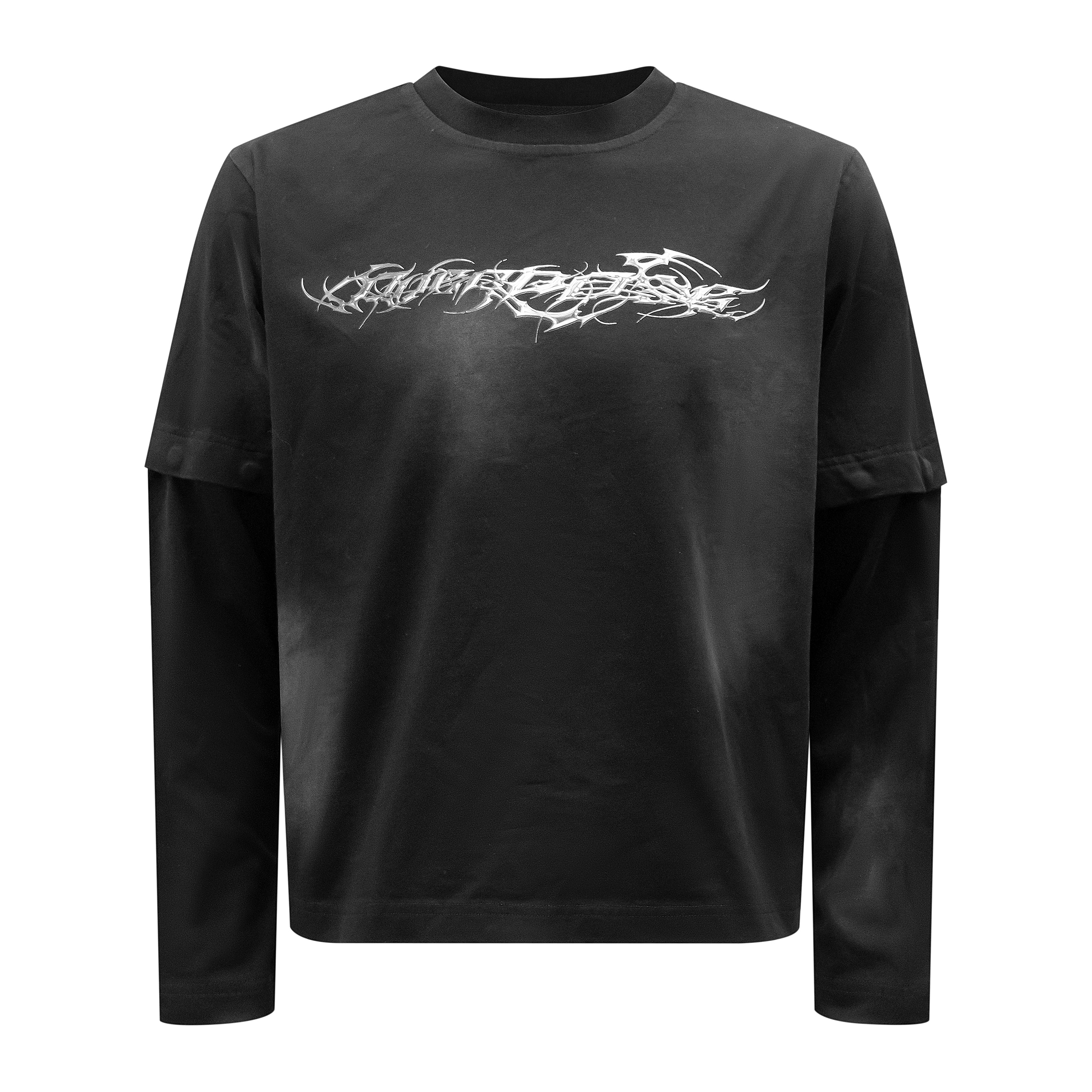 TRIBAMETAL Logo Transformer Long Sleeve - Onyx