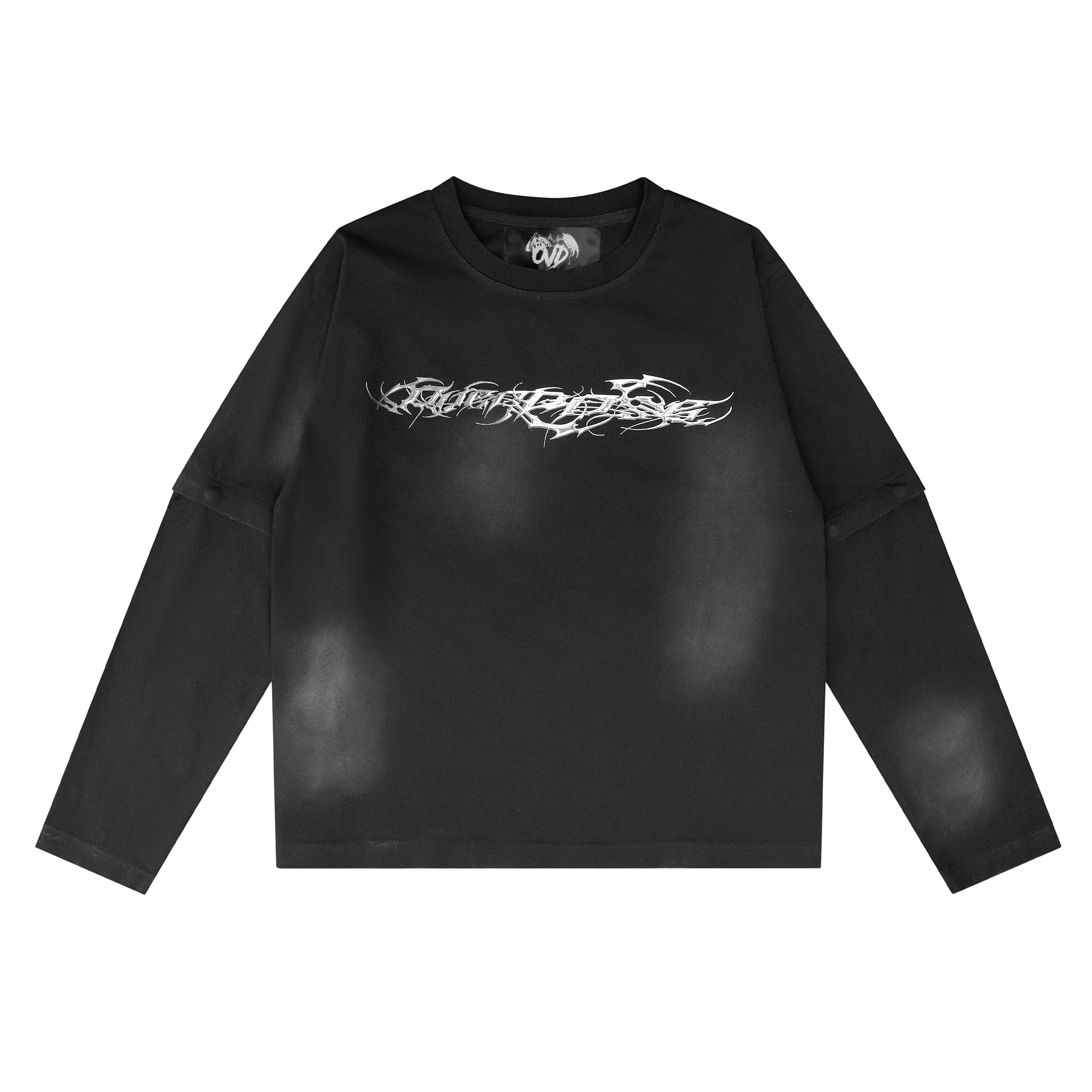 TRIBAMETAL Logo Transformer Long Sleeve - Onyx