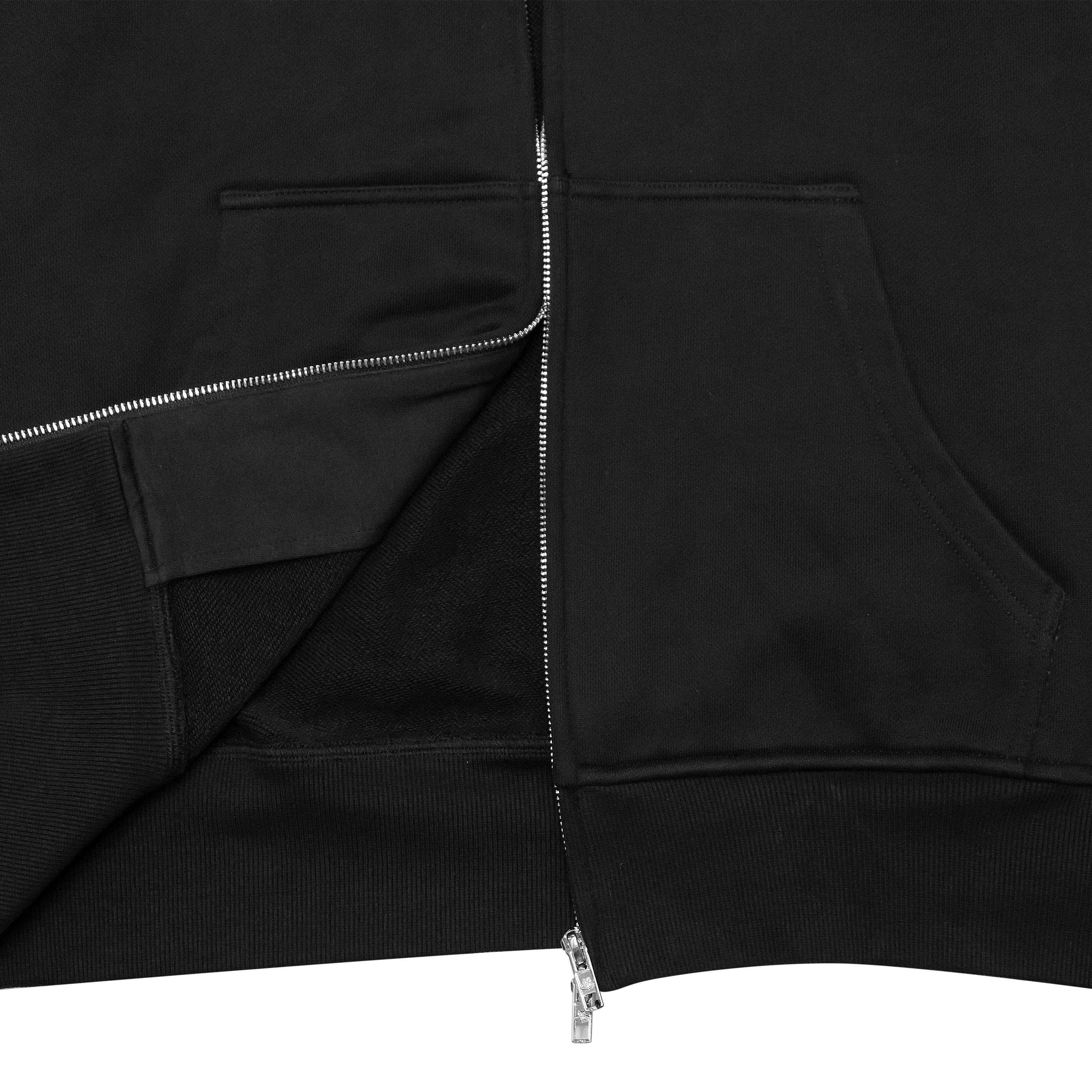 TRIBAMETAL Print Zip Up Hoodie