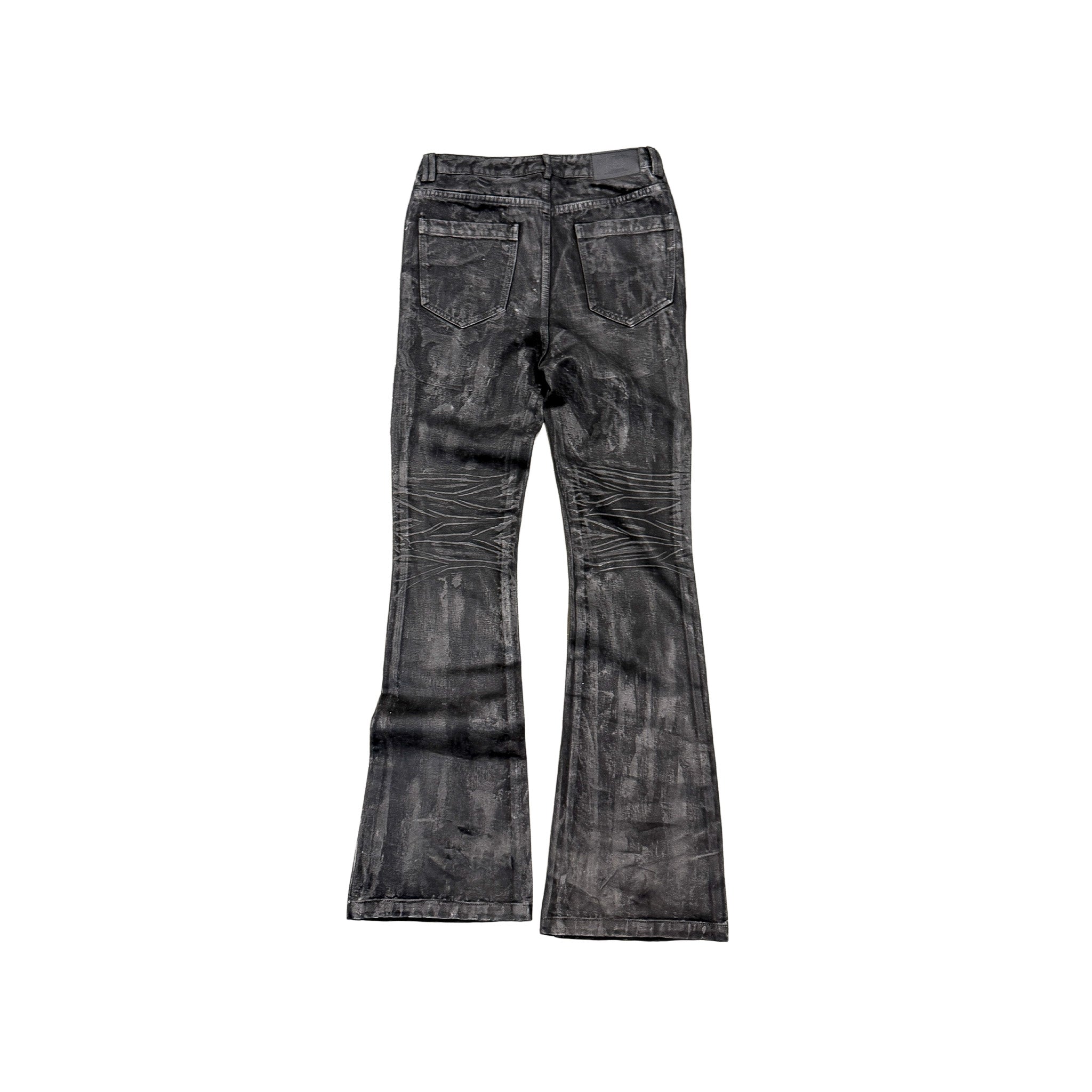 PRJCT A02 Wax Denim Slim Taper Jeans
