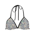 Women's Faded Camo Triangle Bikini Top – Multi-Color Trim Options