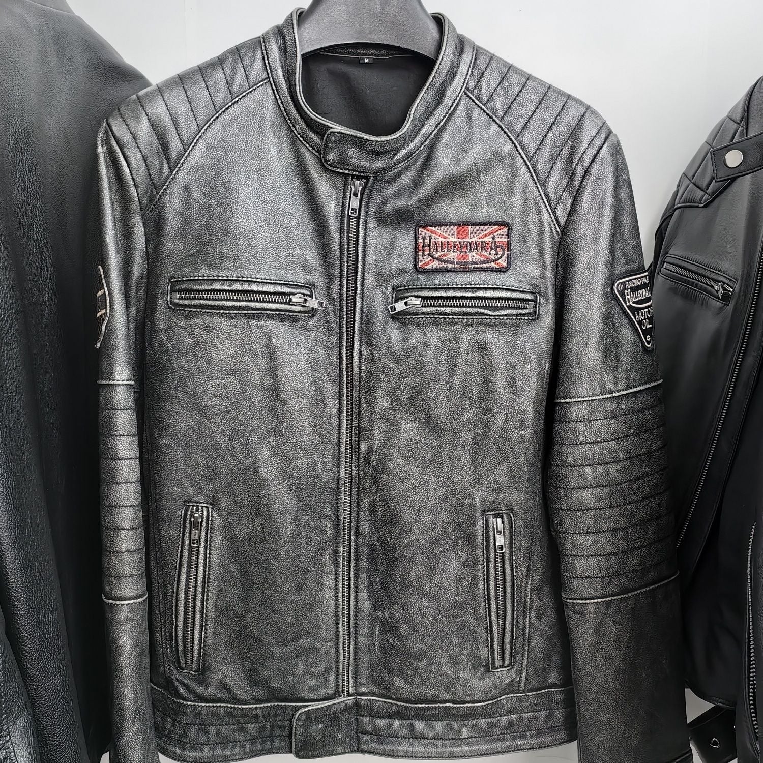 Men's Genuine Leather Motorcycle Jacket | Vintage Moto Biker Jacket