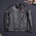 Men's Genuine Leather Motorcycle Jacket | Vintage Moto Biker Jacket